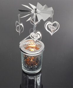 Romantic Rotary Spinning Tealight Candle Metal Tea Light Holder Carousel Home Decoration 2.jpg 640x640 2