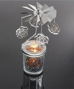 Romantic Rotary Spinning Tealight Candle Metal Tea Light Holder Carousel Home Decoration 4.jpg 640x640 4