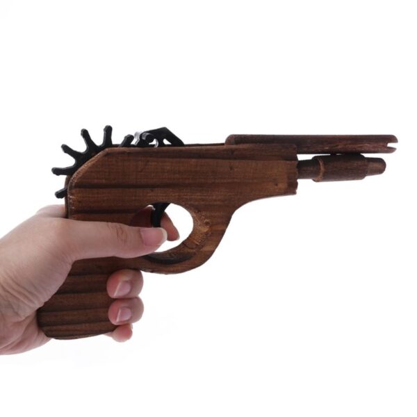 Simulation Bullet Rubber Band Launcher Wood Gun Hand Pistol Guns Shooting Toy Sports Wood Guns For 1