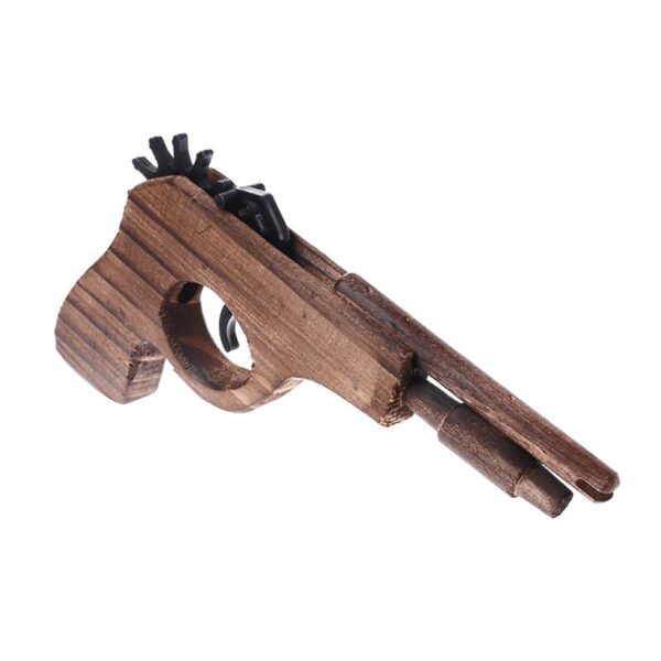 Simulation Bullet Rubber Band Launcher Wood Gun Hand Pistol Guns Shooting Toy Sports Wood Guns For 3
