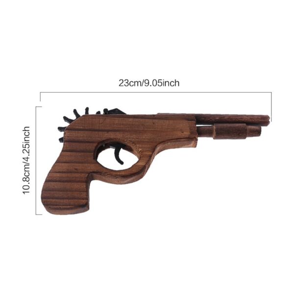 Simulation Bullet Rubber Band Launcher Wood Gun Hand Pistol Guns Shooting Toy Sports Wood Guns For 4