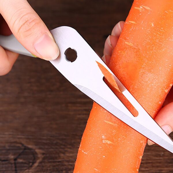 Stainless Steel Vegetable Kitchen Chicken Scissors Smart Cutter Shears Knife Slicer Utility Meat Onion Knives Nut 2