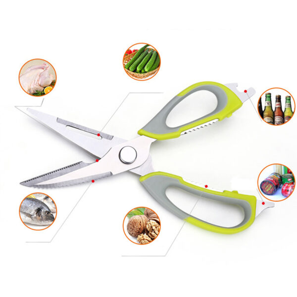 Stainless Steel Vegetable Kitchen Chicken Scissors Smart Cutter Shears Knife Slicer Utility Meat Onion Knives Nut 4