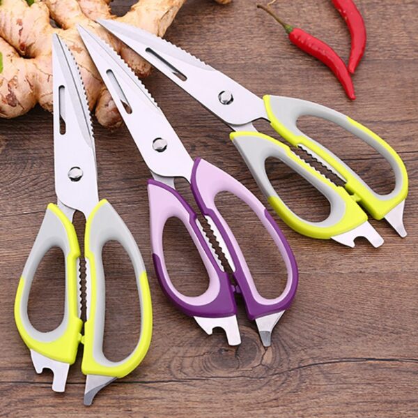 Stainless Steel Vegetable Kitchen Chicken Scissors Smart Cutter Shears Knife Slicer Utility Meat Onion Knives Nut 5
