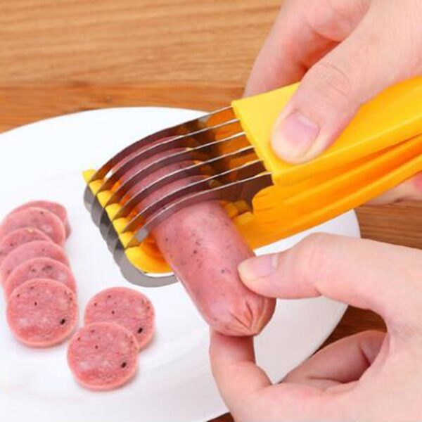 Stainless Steel banana cutter fruit Vegetable sausage Slicer Salad Sundaes tools cooking tools Kitchen Accessories gadgets28 1
