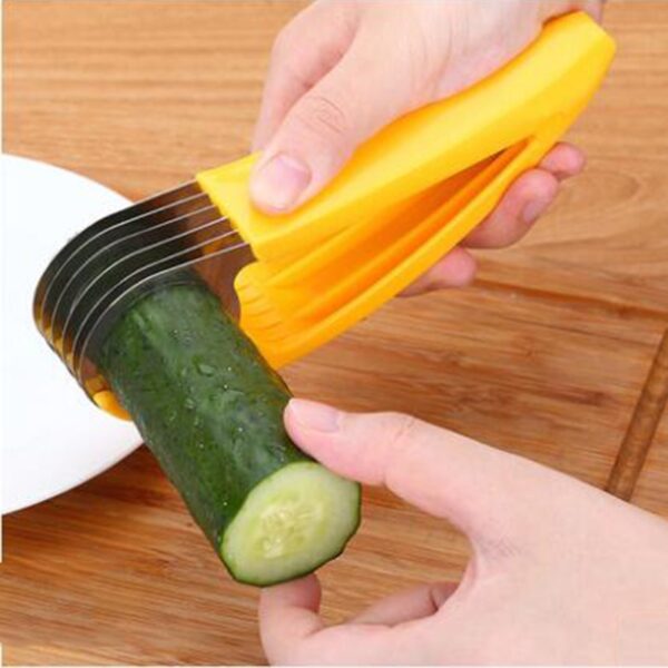 Stainless Steel banana cutter fruit Vegetable sausage Slicer Salad Sundaes tools cooking tools Kitchen Accessories gadgets28 2