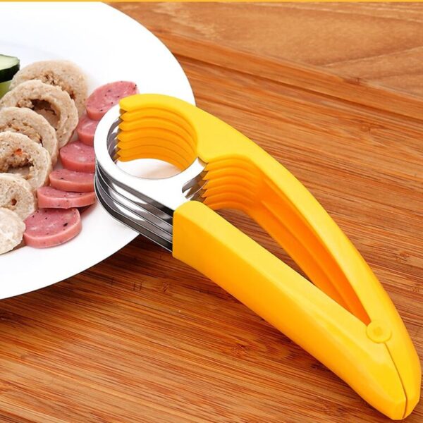Stainless Steel banana cutter fruit Vegetable sausage Slicer Salad Sundaes tools cooking tools Kitchen Accessories gadgets28 4