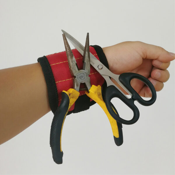 Strong Magnetic Wristband Bracelet Portable Tool Bag For Holding Screws Nails Drill Bits Tool Wrist Belt 3