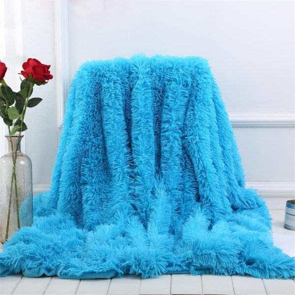 Supermjuk Lång Shaggy Fuzzy Fur Faux Fur Warm Elegant Cosy With Fluffy Sherpa Throw filt 13 1 1