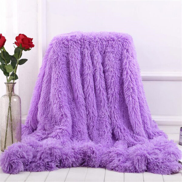 Supermjuk Lång Shaggy Fuzzy Fur Faux Fur Warm Elegant Cosy With Fluffy Sherpa Throw filt 16 1