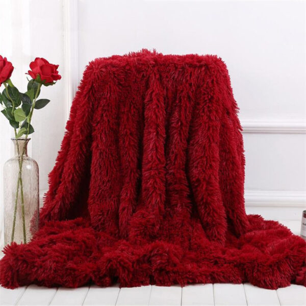 Supermjuk Lång Shaggy Fuzzy Fur Faux Fur Warm Elegant Cosy With Fluffy Sherpa Throw filt 17 1