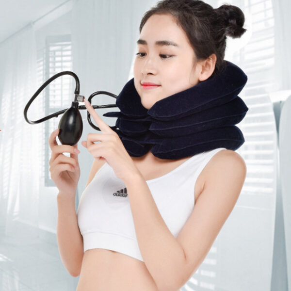 U Neck Pillow Air Inflatable Pillow Cervical Brace Neck Shoulder Pain Relax Support Massager Pillow