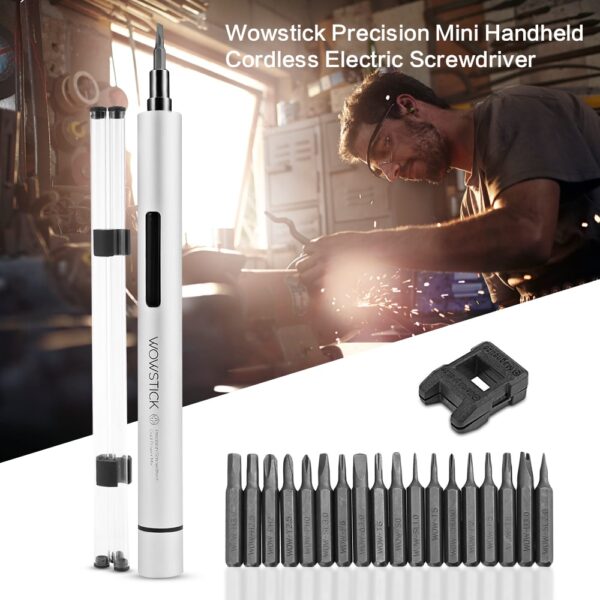 Upgrade Wowstick 21in1 Precision Mini Handheld Cordless Electric Screwdriver For Phone Camera Precise Repair Tools with 4