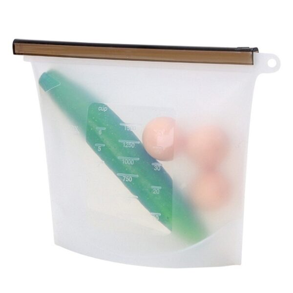 Urijk Reusable Silicone Vacuum Seal Food Fresh Bag Fruit Meat Milk Storage Containers Refrigerator Bag