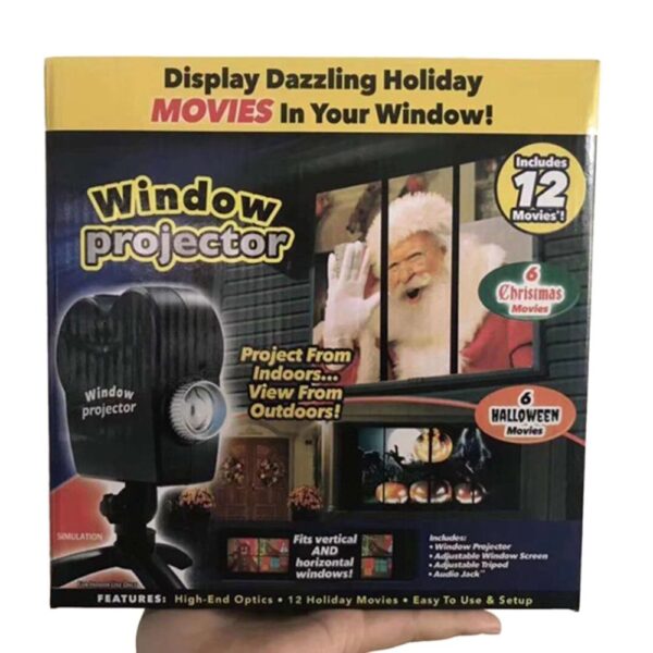 Window Wonderland Projector with 12 Movies Christmas Halloween Window Projector Party Holiday Decoration Dropshipping 5