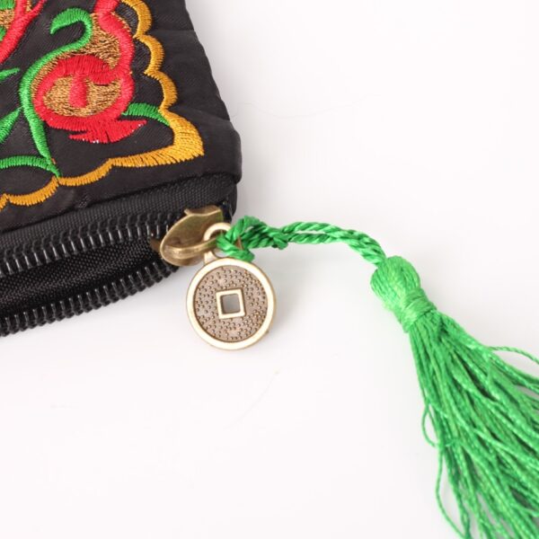 Women Ethnic National Retro Butterfly Flower Bags Handbag Coin Purse Embroidered Lady Clutch Tassel Small Flap 5