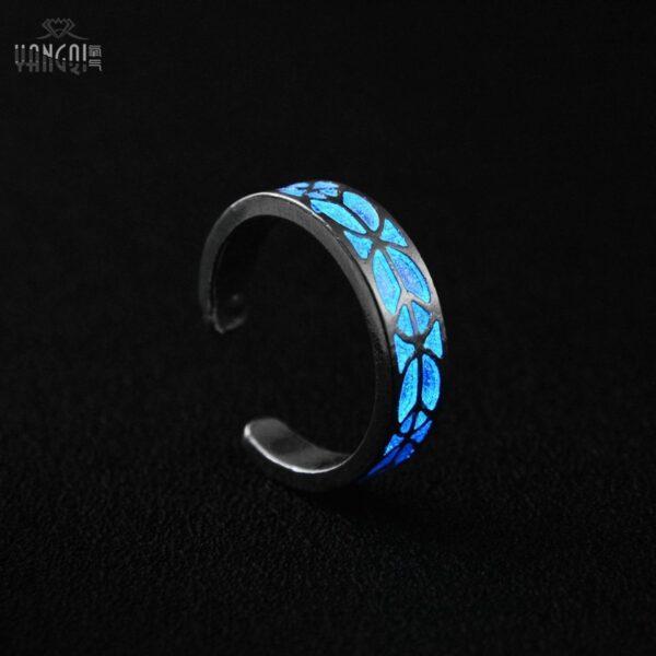 Ženski svjetleći prsten sjaji u mraku Fluorescentni užareni kamen Modni posrebreni nakit za zabavu 4