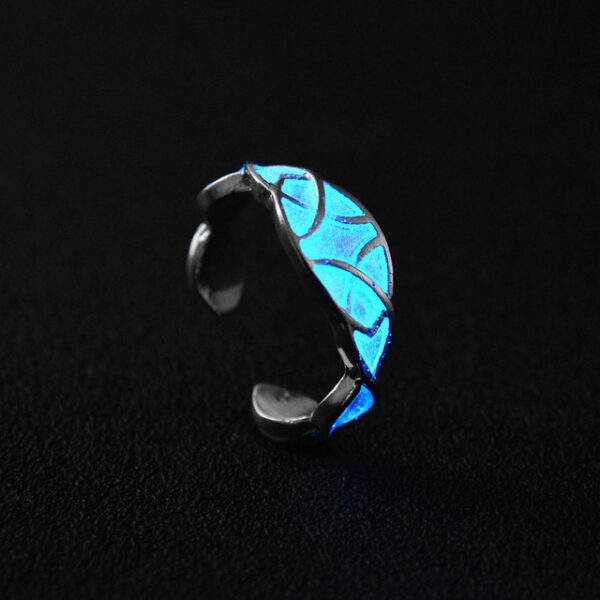 Ženski svjetleći prsten koji svijetli u mraku Fluorescentni užareni kamen Modni posrebreni nakit za zabavu 4.jpg 640x640 4