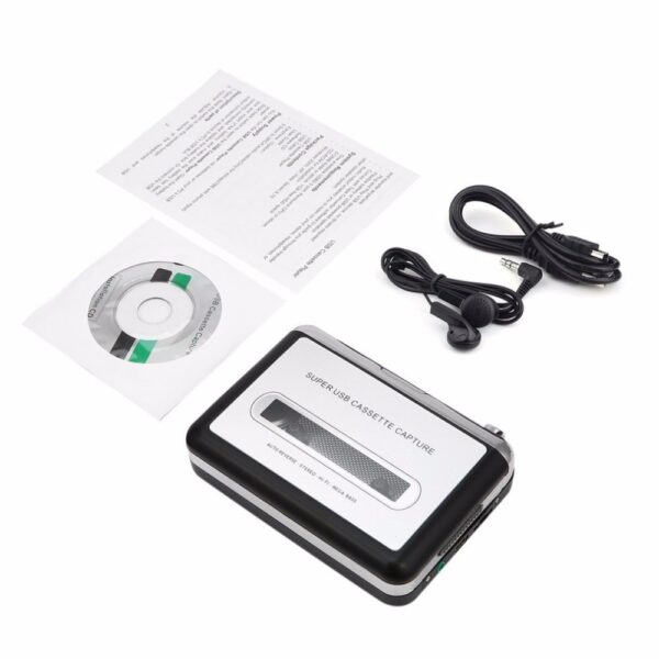 kebidumei Mini Cassette Player USB Cassette Recorder Converter Digital Audio MP3 Music Player Headphones 4