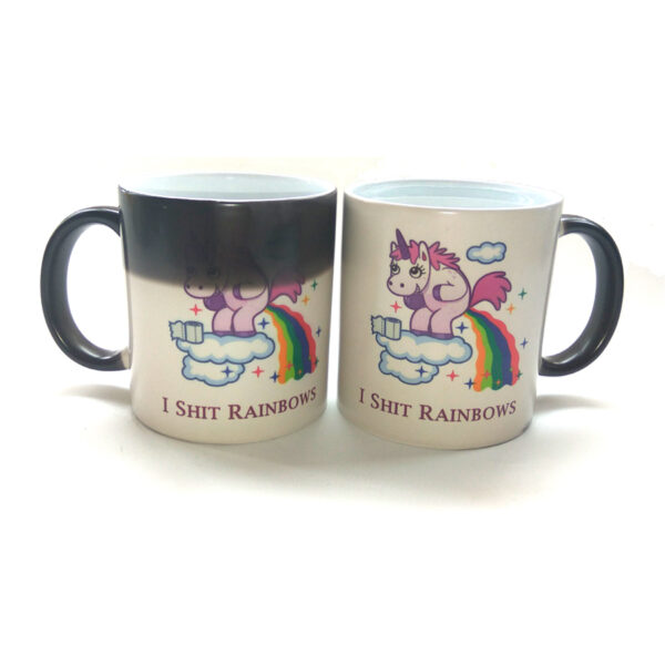 unicorn mugs rainbow mug novelty coffee tea heat sensitive mug changing color magic mug best gift 3