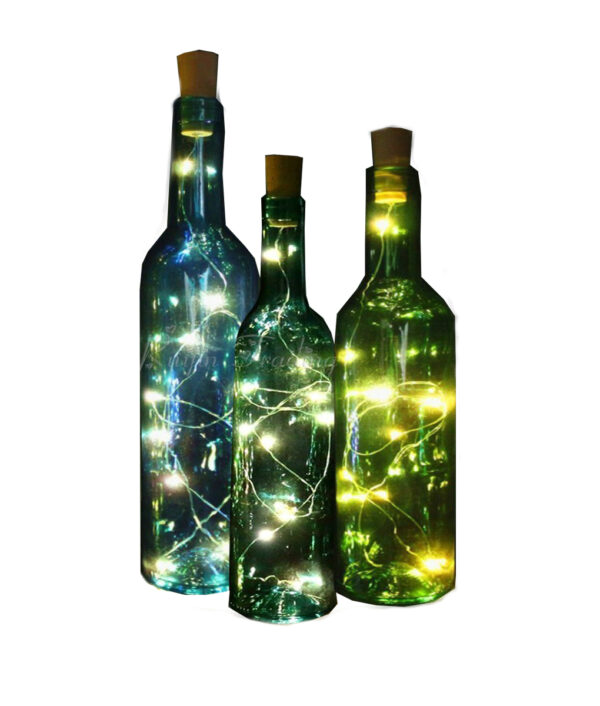 1 PC 15 20 LED Wine Bottle Stopper Cork String Light DIY Fairy Copper Wire Outdoor 2 1