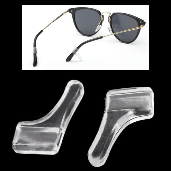 10 Pairs Transparent Ear Hooks Glasses Leg Non Slip PVC Holder Temple Tip Soft 2