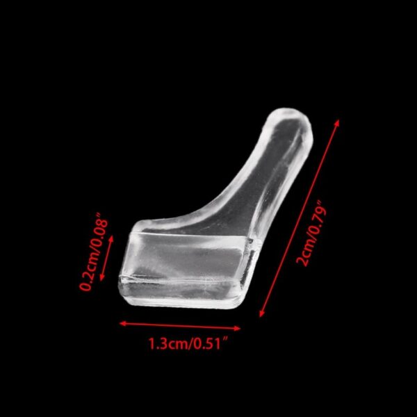 10 對透明耳鉤眼鏡腿防滑 PVC 支架鏡腿尖端軟 5