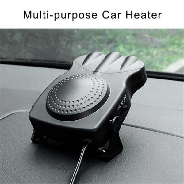 12V Heater Mini For Car Electric Fan Heated Windshield Windows Glass Defroster Defog Dashboard Three Holes 5