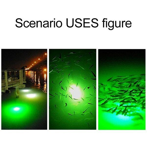 12V LED Green Underwater Submersible Night Fishing Light Crappie Shad Squid Boat Fishing Light 4