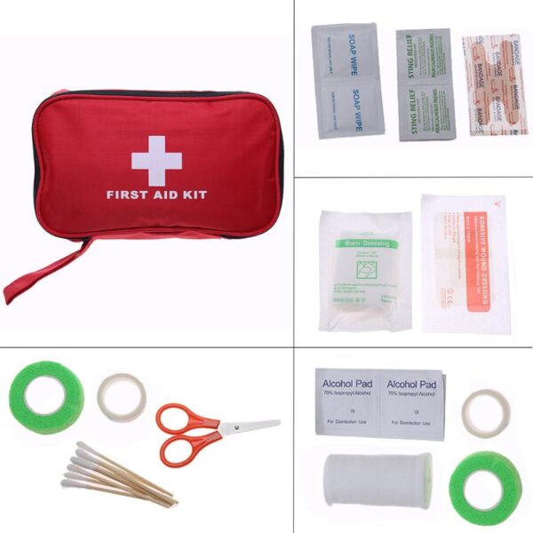 180pcs Set Safe Travel First Aid Kit Camping Hiking Medical Emergency Kit Treatment Pack Outdoor 1