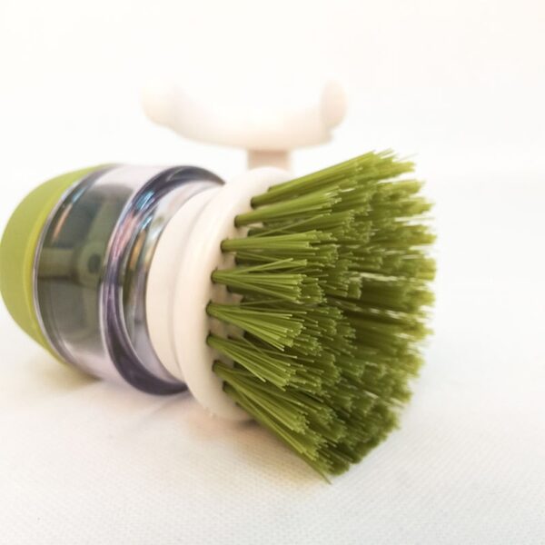 1PCS Palm Scrub Dish Brush with Washing Up Liquid Soap Dispenser Storage Stand Kitchen Cleaning Tool 4