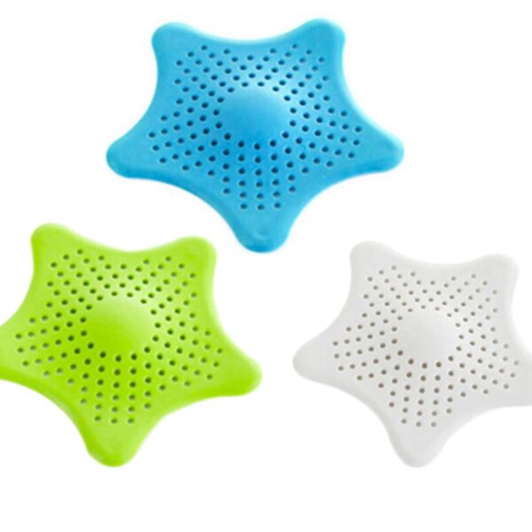 1Pc Star Sewer Outfall Strainer Bathroom Sink Filter Anti blocking Floor Drain Hair Stopper Catcher Kitchen 3