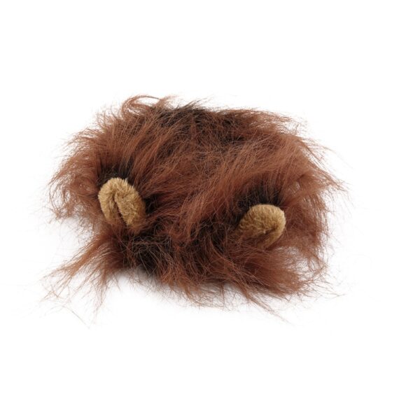 1Pcs 2018 New Pet Cat Dog Wig Emulation Lion Hair Mane Ears Head Cap Autumn Winter 11