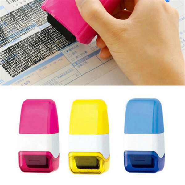 1Pcs Guard Your ID Roller Stamp SelfInking Stamp Messy Code Security Office 1