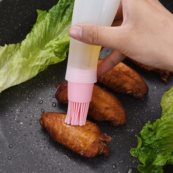 1Pcs high temperature oil bottle silicone brush kitchen barbecue tool barbecue brush oil bottle brush creative 1