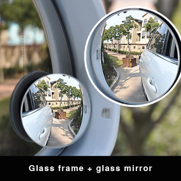 1pc HD 360 Degree Wide Angle Adjustable Car Rear View Convex Mirror Auto Rearview Mirror Vehicle 2