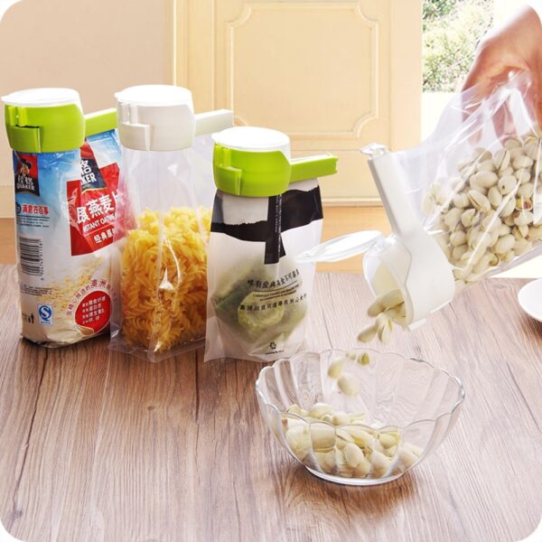 1pcs Househould Food Snack Storage Seal Sealing Pour Bag Clips Sealer Clamp Food Bag Clip Kitchen 4