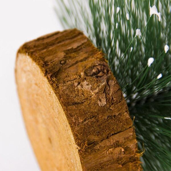 1pcs Small DIY Christmas Tree Fake Pine Tree Mini Sisal Bottle Brush Christmas Tree Santa Snow 5