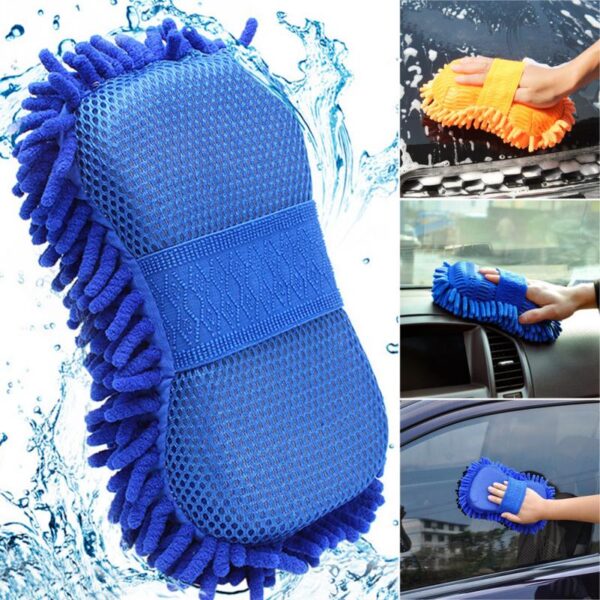 2 In 1 Car Washing Gloves Car Cleaning Sponge Coral Shaped Superfine Fiber Chenille Car Washing