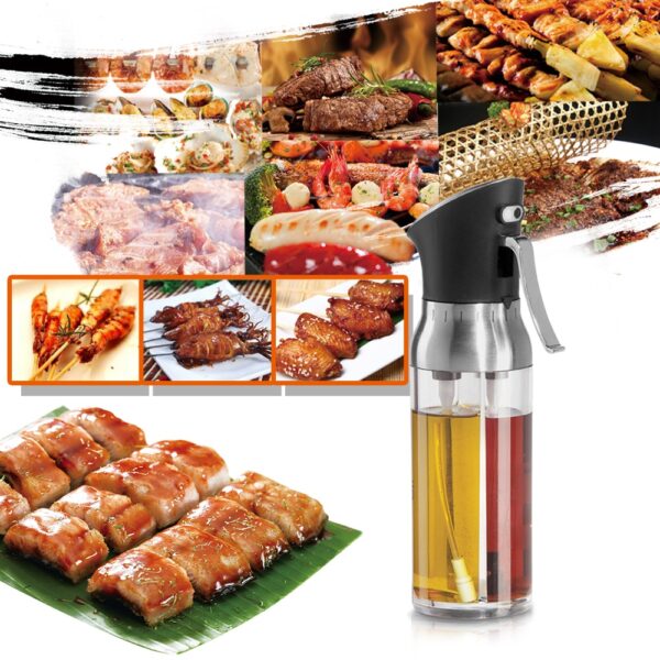 2 in 1 Olive Oil Sprayer Barbecue Spray Bottle Fine Mist Vinegar Sprayer Dispenser for BBQ 2