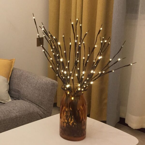 20 LED Branch Lights Fairy Decorative Night Light Willow Twig Lighted Branch Lamp Luminous Home Room 4