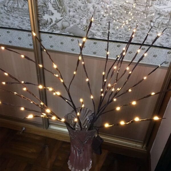 20 LED Branch Lights Fairy Decorative Night Light Willow Twig Lighted Branch Lamp Luminous Home Room 5