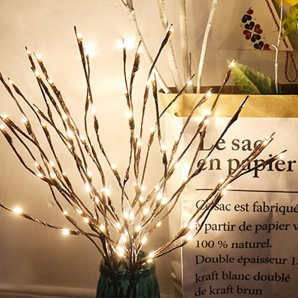 20 LED Branch Lights Fairy Decorative Night Light Willow Twig Lighted Branch Lamp Luminous Home Room