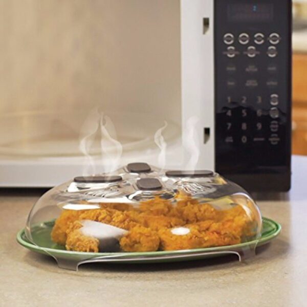 2018 Magnet Food Splatter Guard Microwave Hover Anti Sputtering Cover With Steam Vents Magnetic Splatter Lid 2