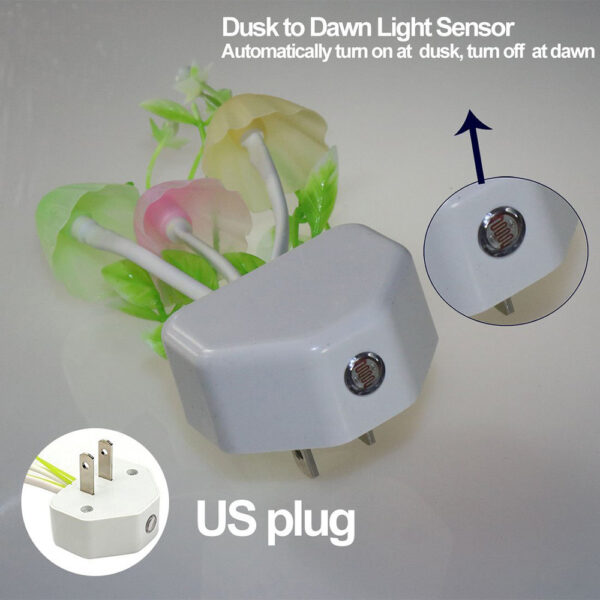 2018 New Fashion Lampu Malam Romantis Sensor Warna-warni LED Jamur Malam Lampu Dinding Lampu Dekorasi Rumah 2