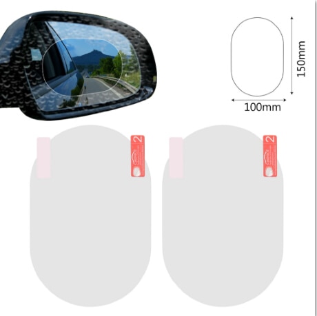 2PCS Set protiv zamagljivanja zrcala automobila Prozor prozirni film Membrana protiv blještavila Vodootporna naljepnica za automobil kiše 1.jpg 640x640
