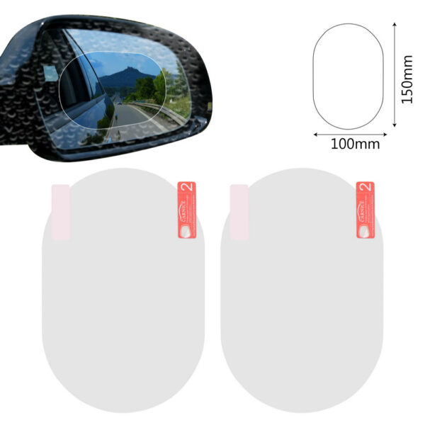 2PCS Set Anti Fog Car Mirror Window Clear Film Membrane Anti glare Waterproof Rainproof Car Sticker 3