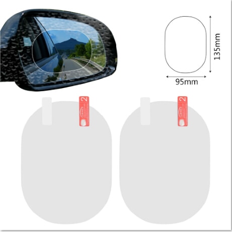 2PCS Set protiv zamagljivanja zrcala automobila Prozor prozirni film Membrana protiv blještavila Vodootporna naljepnica za automobil kiše 3.jpg 640x640