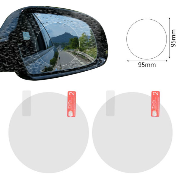 2PCS Set Anti Fog Car Mirror Window Clear Film Membrane Anti glare Waterproof Rainproof Car Sticker 5