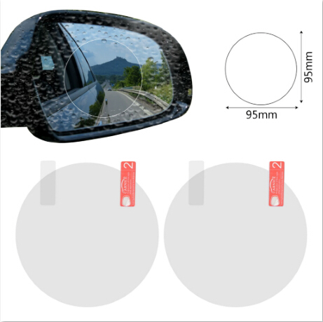 2PCS Set protiv zamagljivanja zrcala automobila Prozor prozirni film Membrana protiv blještavila Vodootporna naljepnica za automobil kiše 5.jpg 640x640